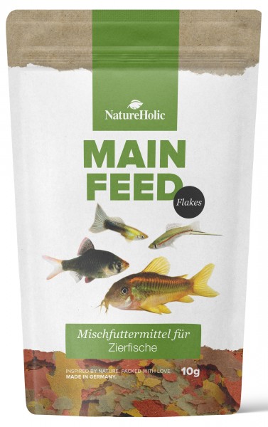 NatureHolic Hauptfeed "Flocke" - Zierfischhauptfutter - 10g